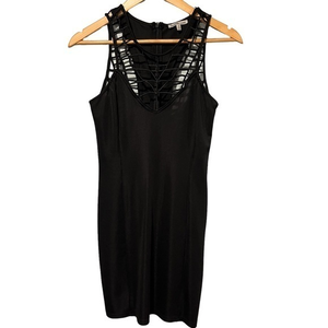 Charlotte‎ Russe Black Webbed Dress, Size Medium